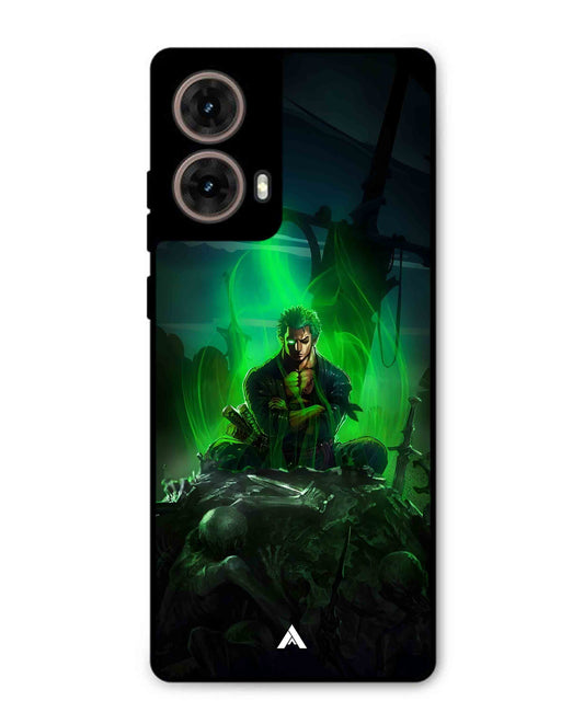 Onepiece Zoro 02 Anime Metal Back Cover Phone Case for Moto G85
