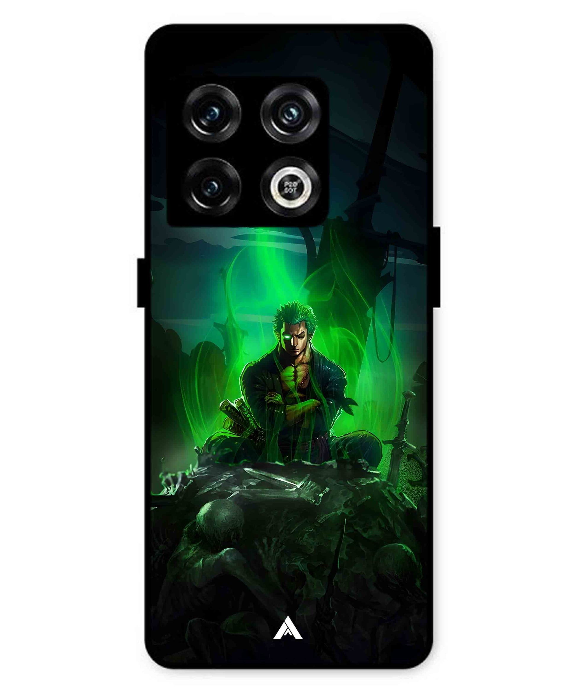 Onepiece Zoro 02 Anime Metal Back Cover Phone Case for Oneplus 10 Pro