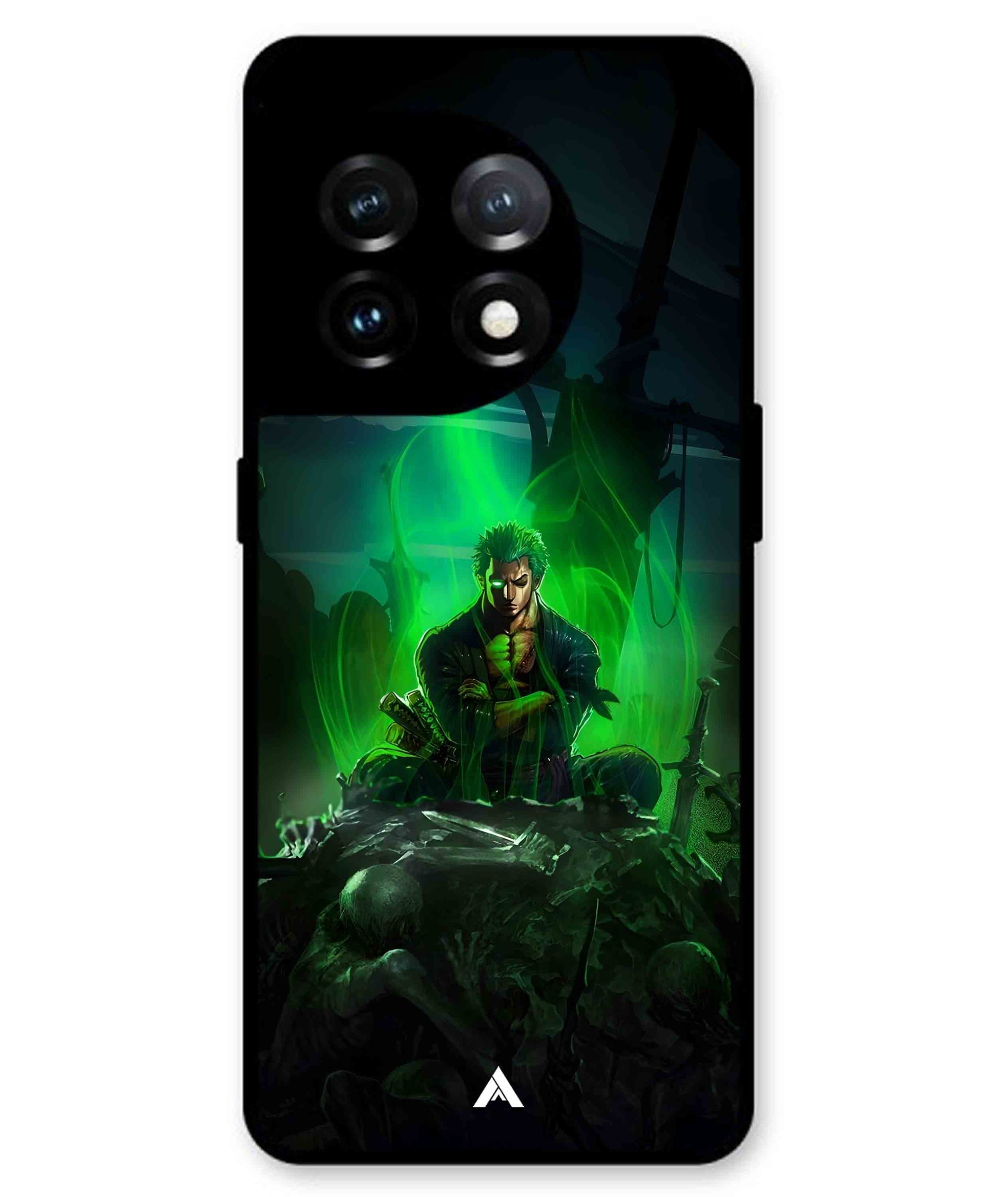 Onepiece Zoro 02 Anime Metal Back Cover Phone Case for Oneplus 11