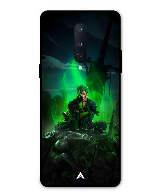 Onepiece Zoro 02 Anime Metal Back Cover Phone Case for Oneplus 8