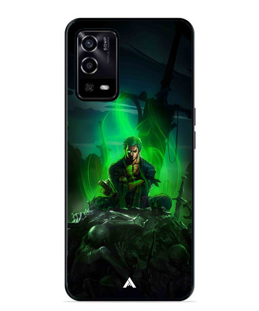 Onepiece Zoro 02 Anime Metal Back Cover Phone Case for Oppo A55