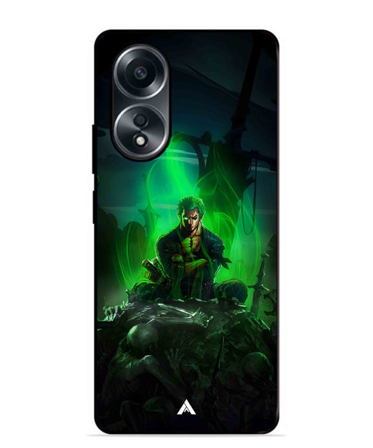 Onepiece Zoro 02 Anime Metal Back Cover Phone Case for Oppo A58