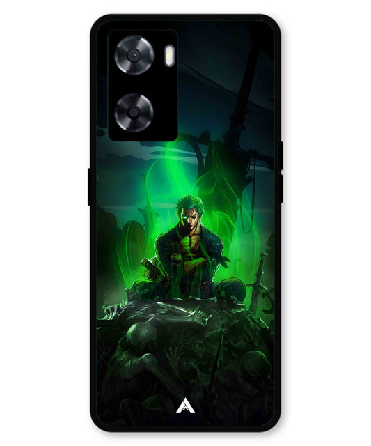 Onepiece Zoro 02 Anime Metal Back Cover Phone Case for Oppo A77s