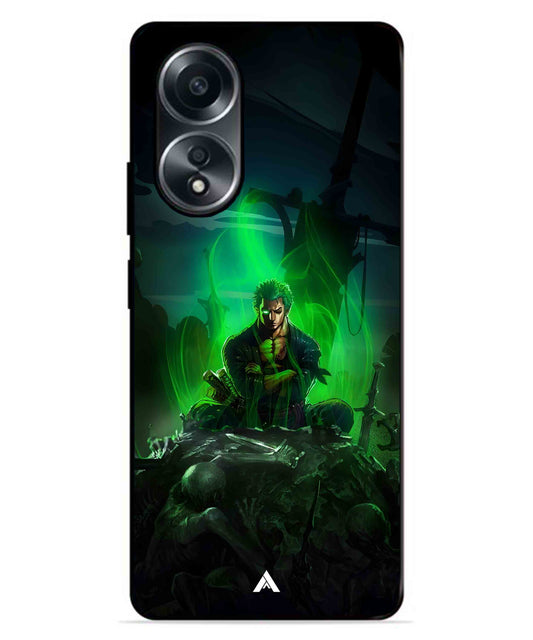 Onepiece Zoro 02 Anime Metal Back Cover Phone Case for Oppo A78