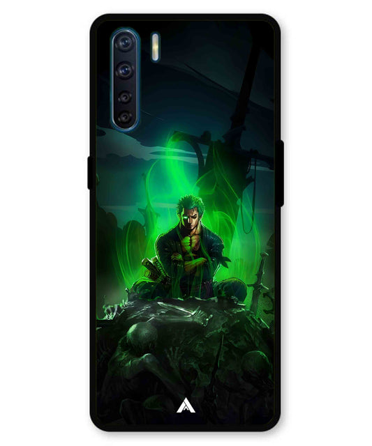 Onepiece Zoro 02 Anime Metal Back Cover Phone Case for Oppo A91