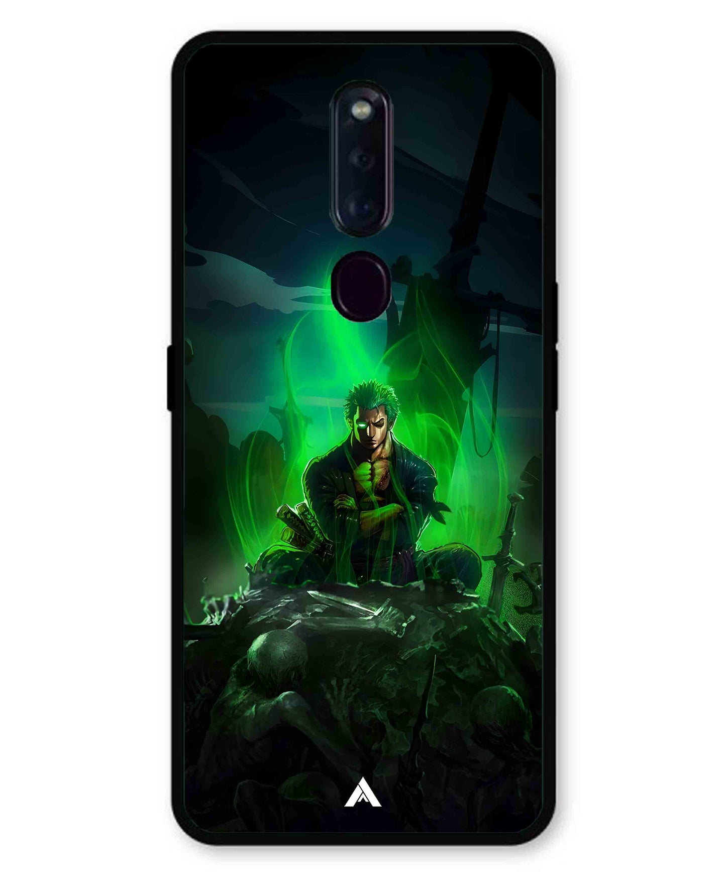 Onepiece Zoro 02 Anime Metal Back Cover Phone Case for Oppo F11 Pro