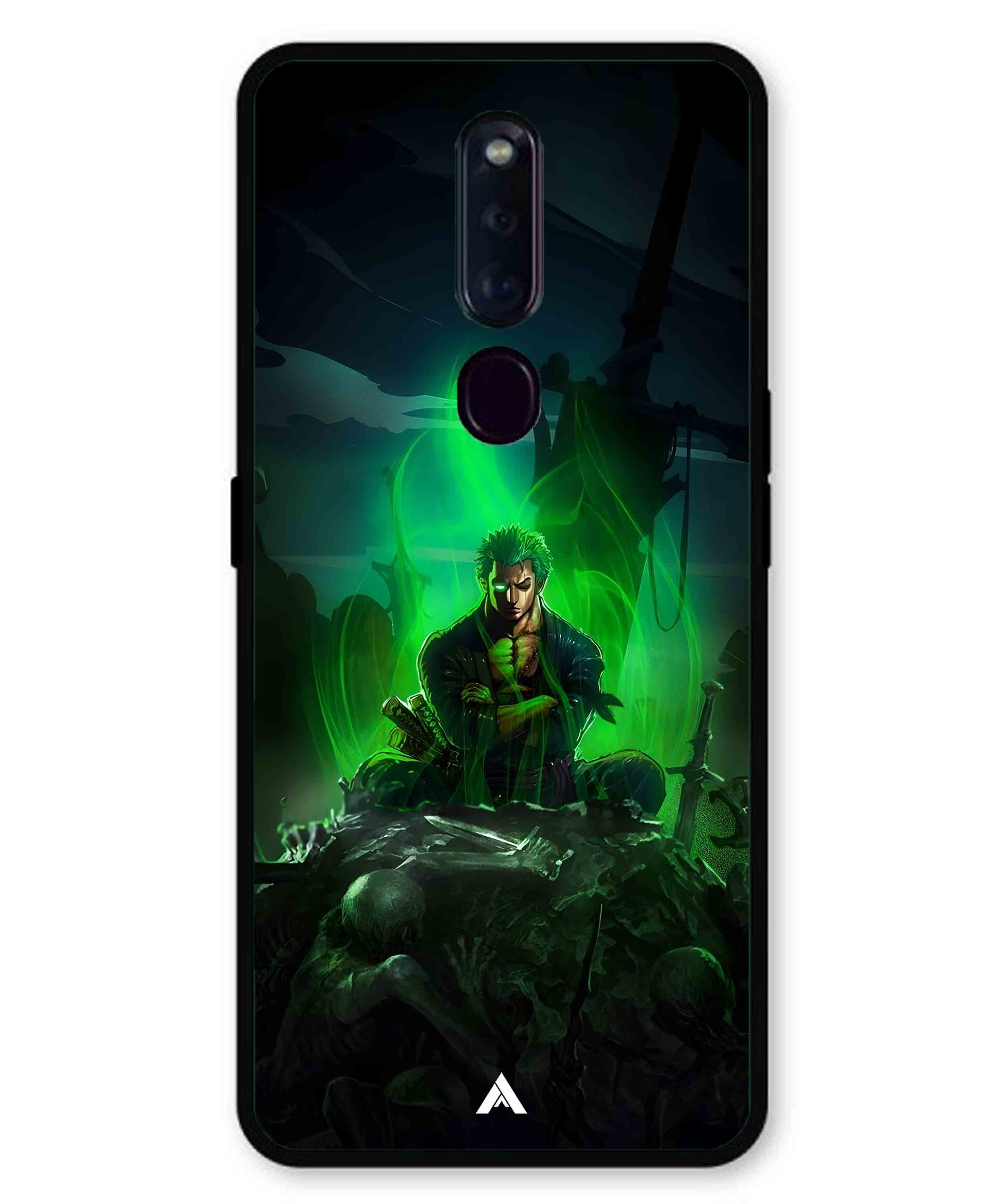 Onepiece Zoro 02 Anime Metal Back Cover Phone Case for Oppo F11 Pro