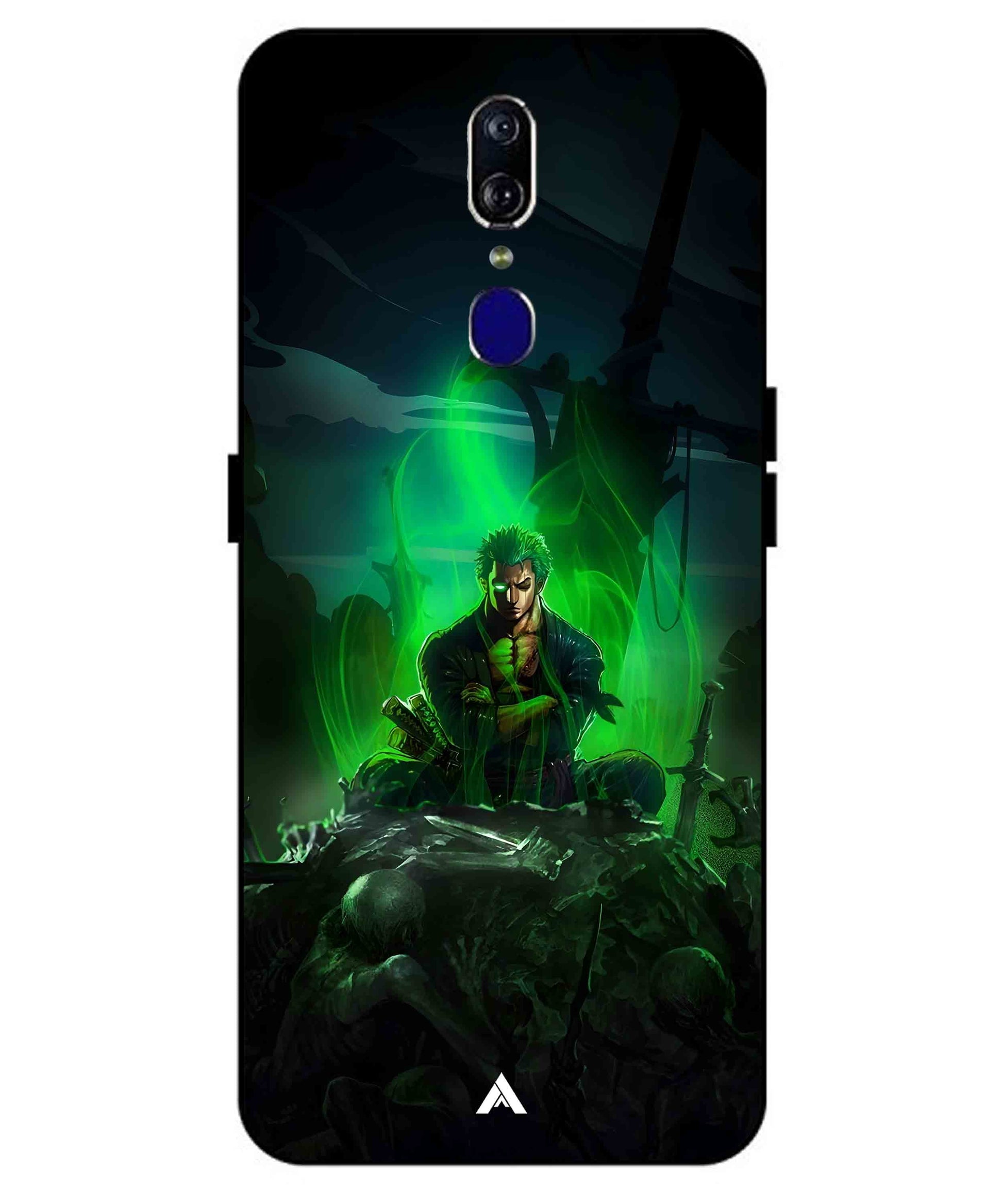 Onepiece Zoro 02 Anime Metal Back Cover Phone Case for Oppo F11