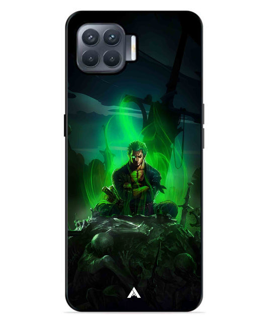 Onepiece Zoro 02 Anime Metal Back Cover Phone Case for Oppo F17 Pro