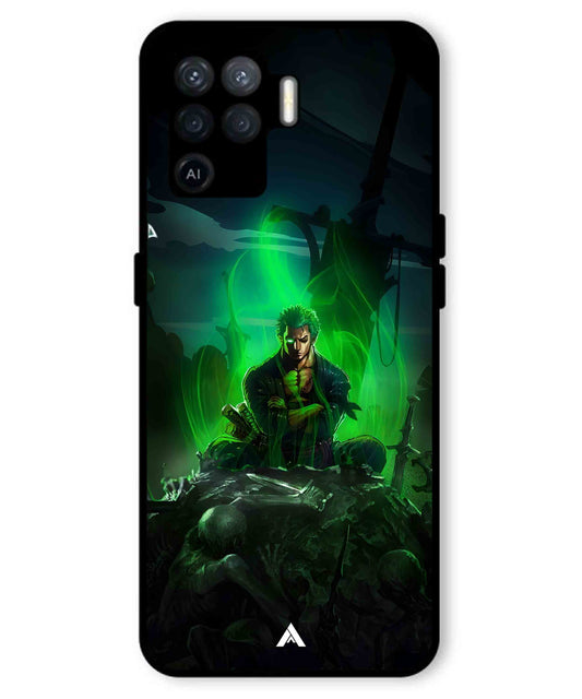 Onepiece Zoro 02 Anime Metal Back Cover Phone Case for Oppo F19 Pro