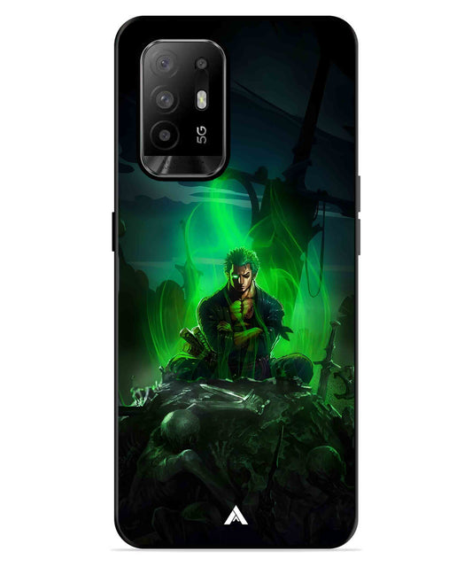 Onepiece Zoro 02 Anime Metal Back Cover Phone Case for Oppo F19 Pro Plus