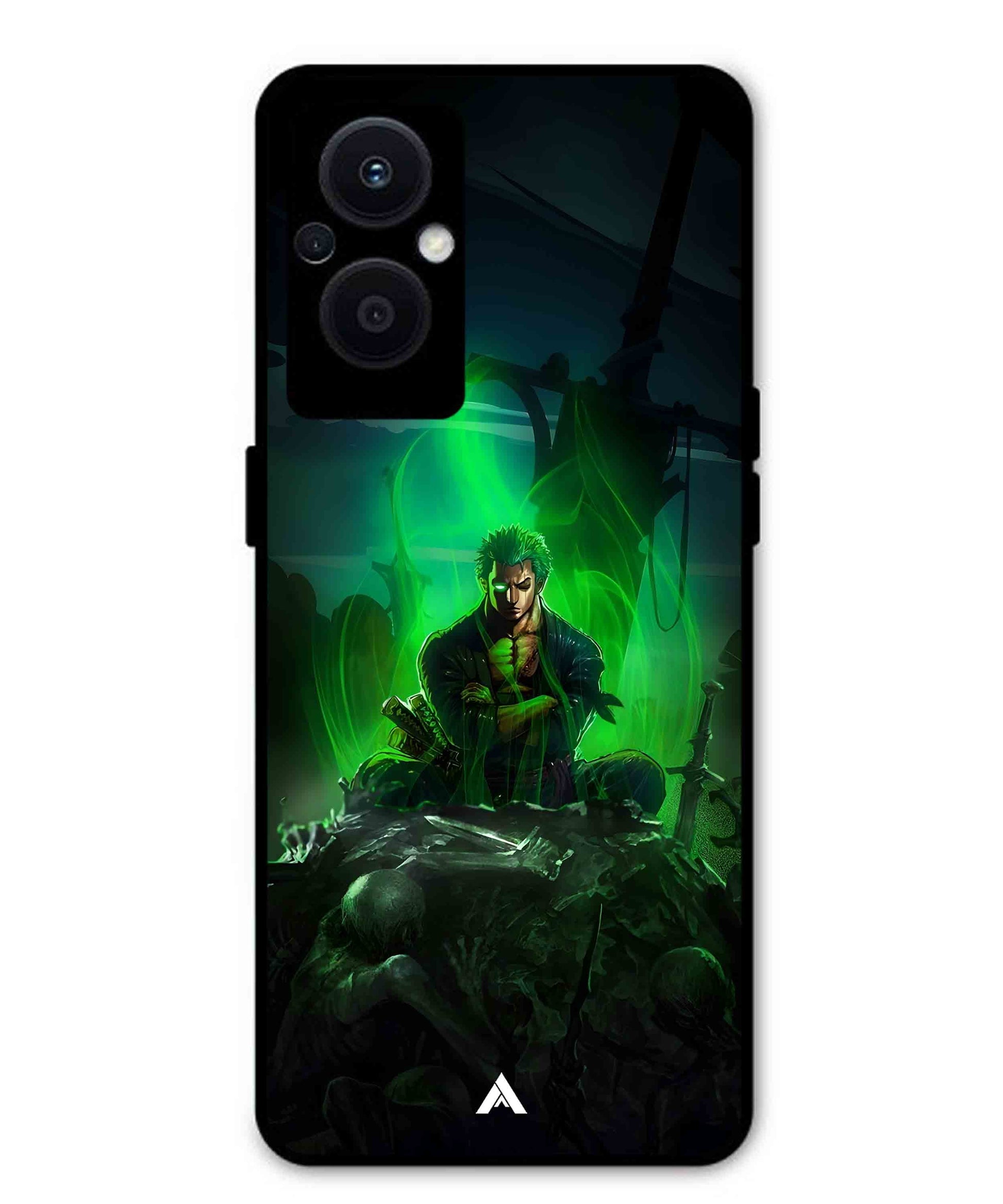 Onepiece Zoro 02 Anime Metal Back Cover Phone Case for Oppo F21 Pro 5G
