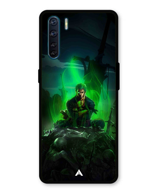 Onepiece Zoro 02 Anime Metal Back Cover Phone Case for Oppo Reno 3