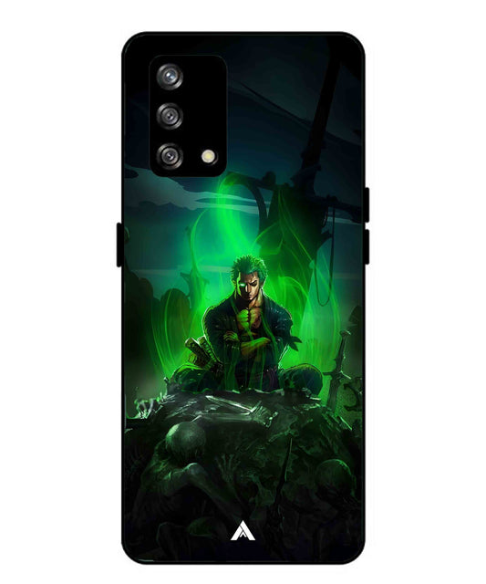 Onepiece Zoro 02 Anime Metal Back Cover Phone Case for Oppo Reno 4F