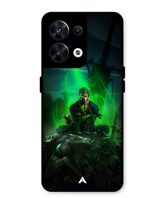 Onepiece Zoro 02 Anime Metal Back Cover Phone Case for Oppo Reno 8