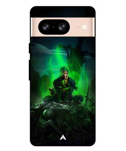Onepiece Zoro 02 Anime Metal Back Cover Phone Case for Pixel 8