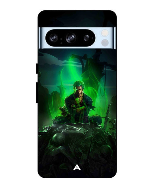 Onepiece Zoro 02 Anime Metal Back Cover Phone Case for Pixel 8 Pro