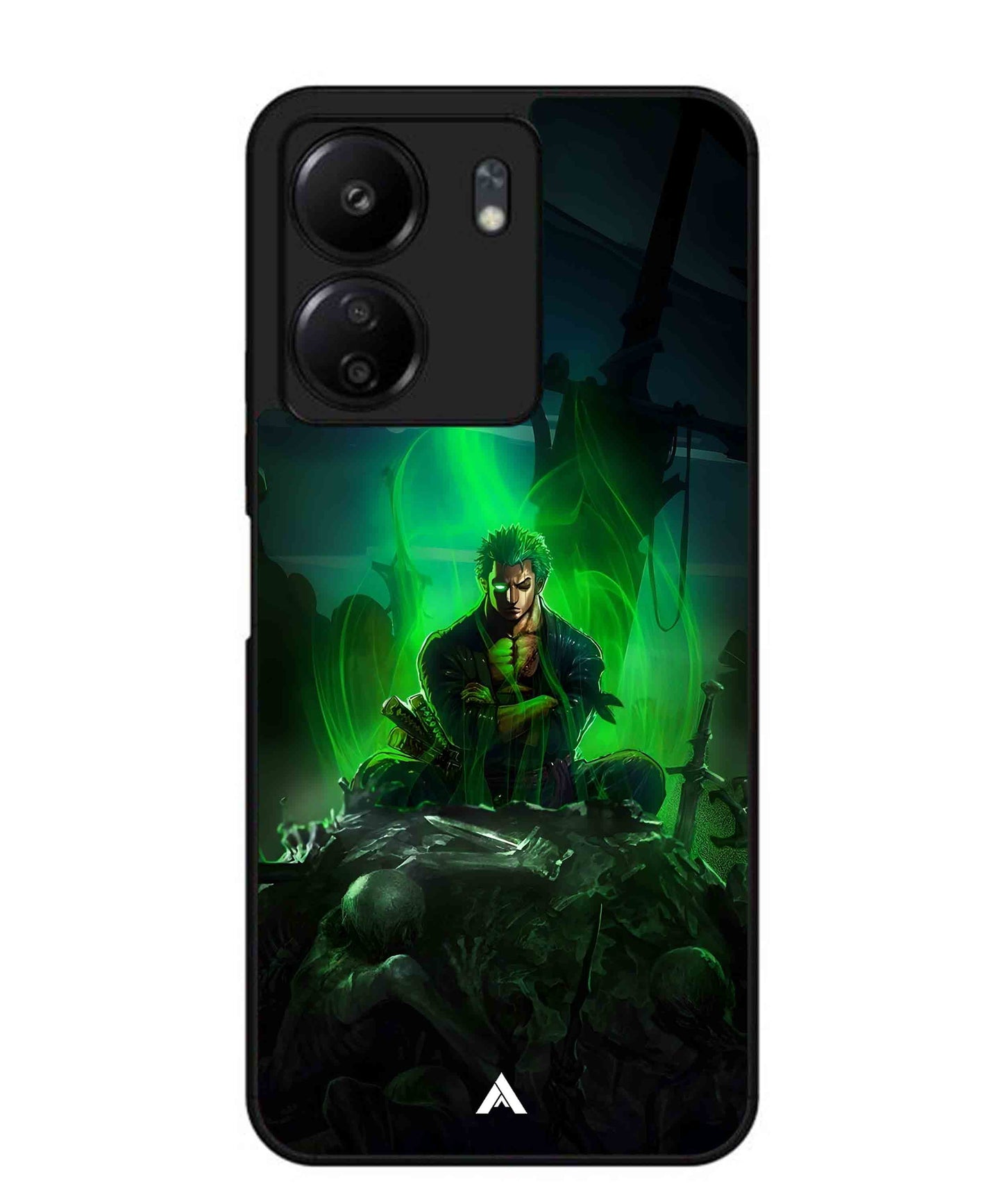 Onepiece Zoro 02 Anime Metal Back Cover Phone Case for Poco C65