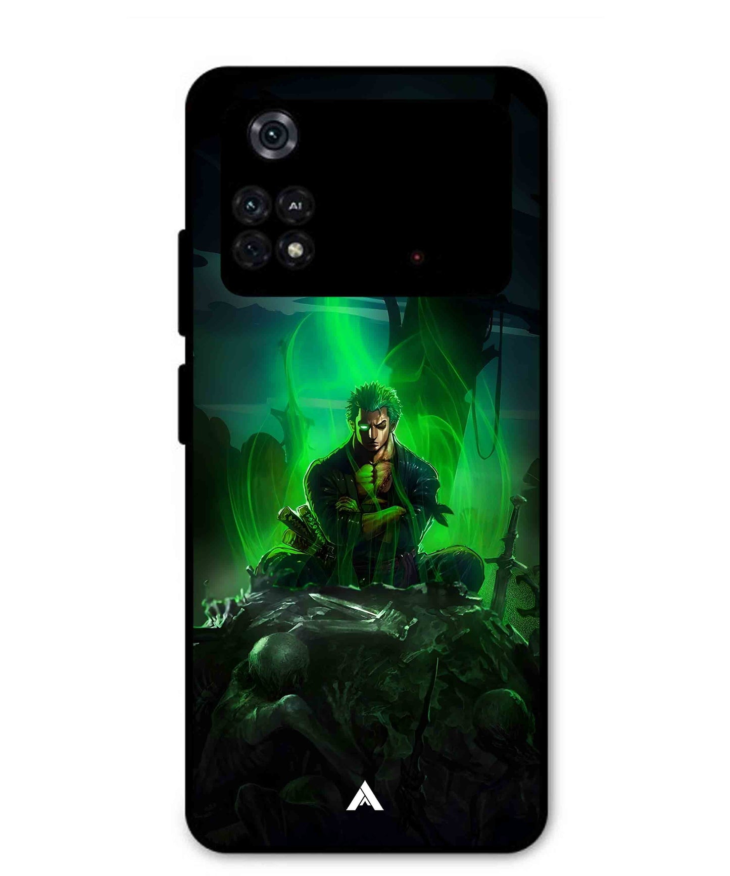 Onepiece Zoro 02 Anime Metal Back Cover Phone Case for Poco M4 Pro 4G