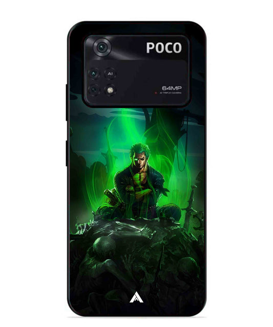 Onepiece Zoro 02 Anime Metal Back Cover Phone Case for Poco X4 Pro