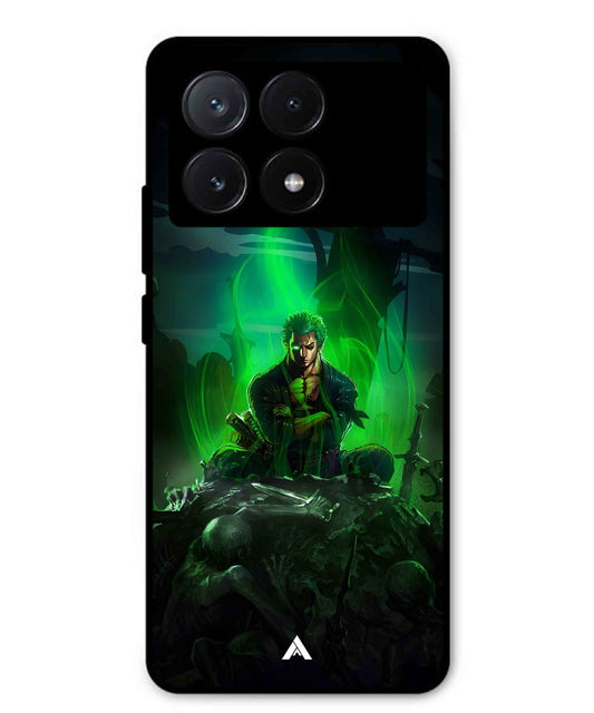 Onepiece Zoro 02 Anime Metal Back Cover Phone Case for Poco X6 Pro