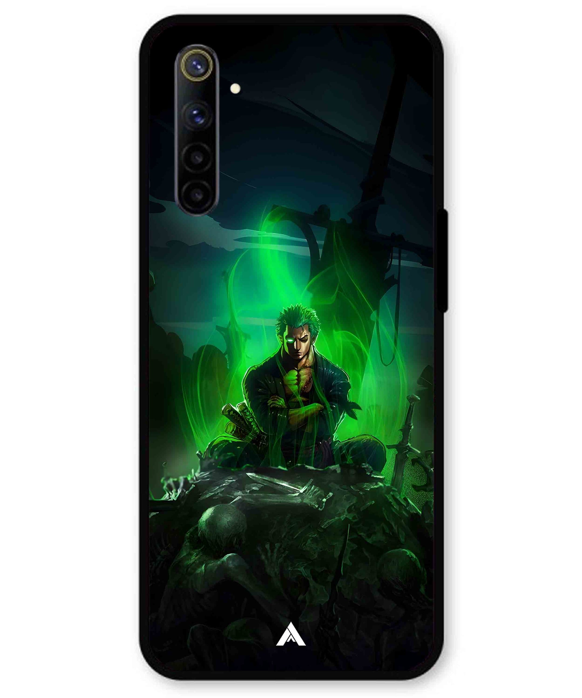 Onepiece Zoro 02 Anime Metal Back Cover Phone Case for Realme 6