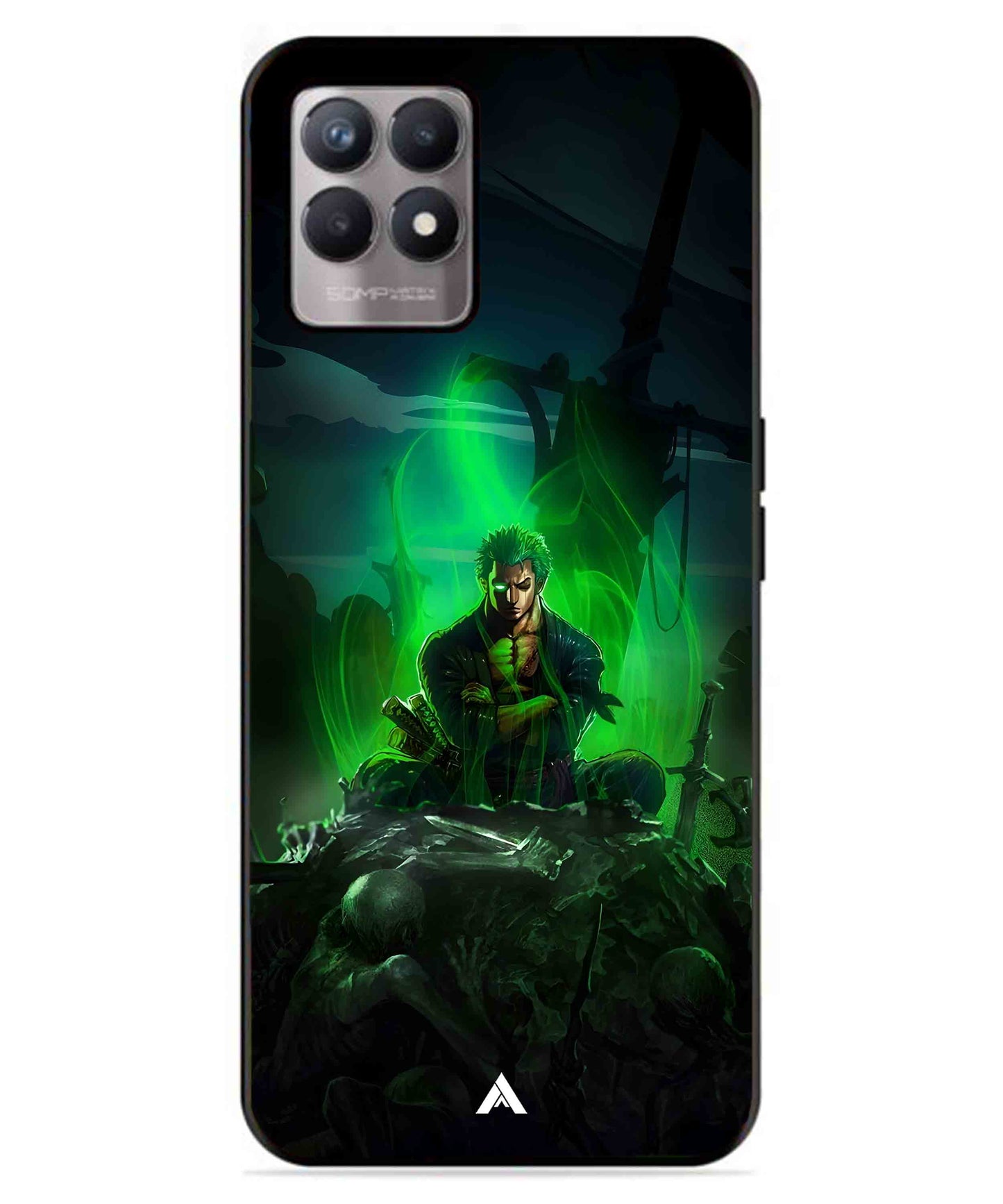 Onepiece Zoro 02 Anime Metal Back Cover Phone Case for Realme 8 Pro