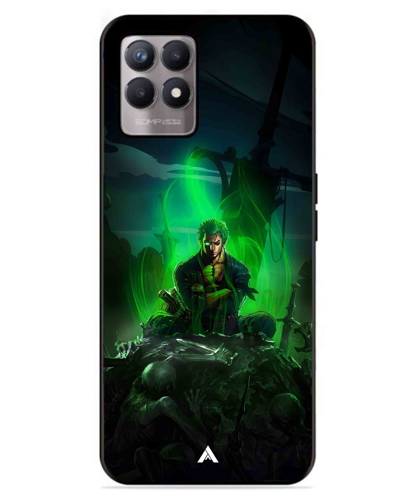Onepiece Zoro 02 Anime Metal Back Cover Phone Case for Realme 8i