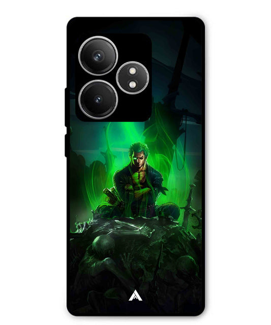 Onepiece Zoro 02 Anime Metal Back Cover Phone Case for Realme GT 6T
