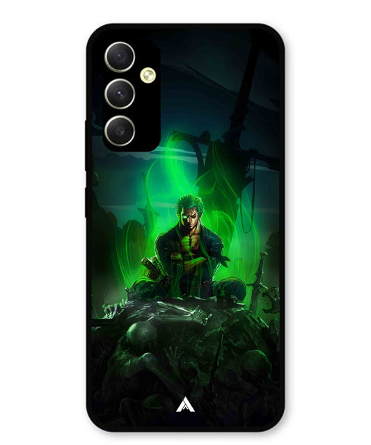 Onepiece Zoro 02 Anime Metal Back Cover Phone Case for Samsung Galaxy A34 5G