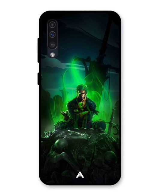 Onepiece Zoro 02 Anime Metal Back Cover Phone Case for Samsung Galaxy A50