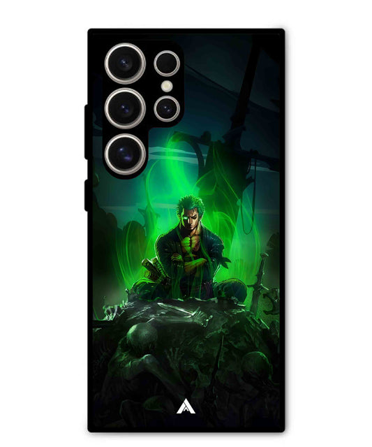 Onepiece Zoro 02 Anime Metal Back Cover Phone Case for Samsung Galaxy S24 Ultra