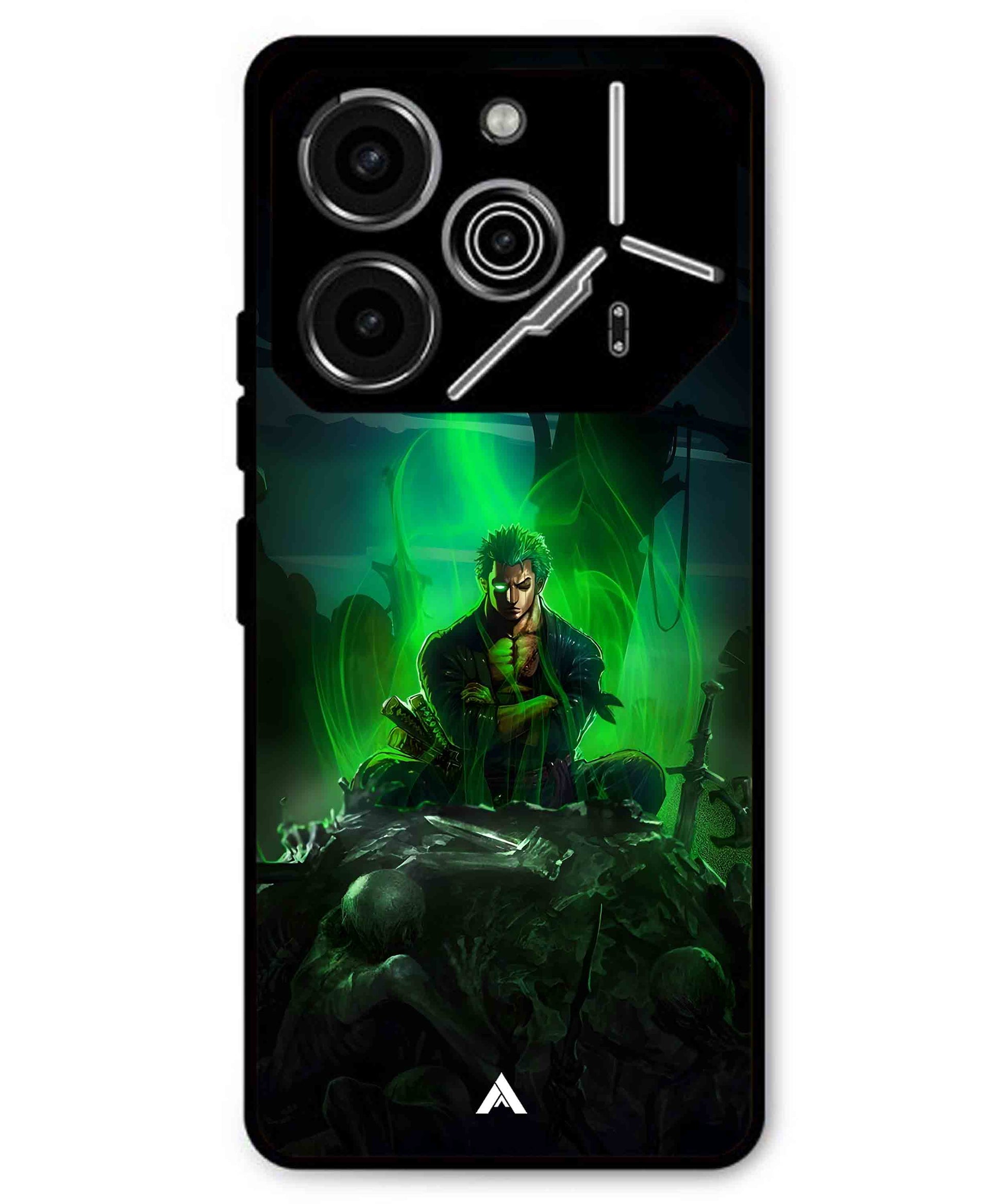 Onepiece Zoro 02 Anime Metal Back Cover Phone Case for Tecno Pova 6