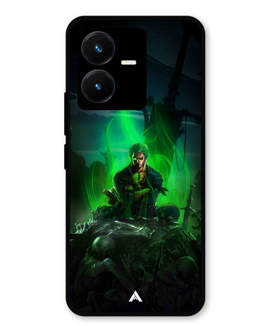 Onepiece Zoro 02 Anime Metal Back Cover Phone Case for Vivo Y22