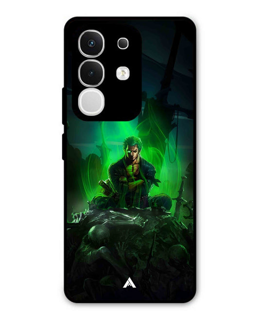 Onepiece Zoro 02 Anime Metal Back Cover Phone Case for Vivo Y29 4G