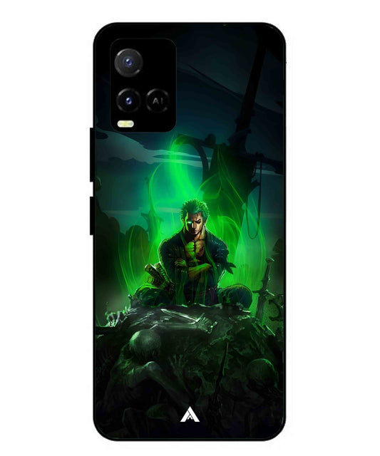 Onepiece Zoro 02 Anime Metal Back Cover Phone Case for Vivo Y33s