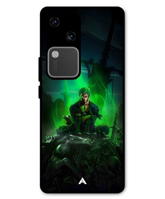 Onepiece Zoro 02 Anime Metal Back Cover Phone Case for Vivo v30