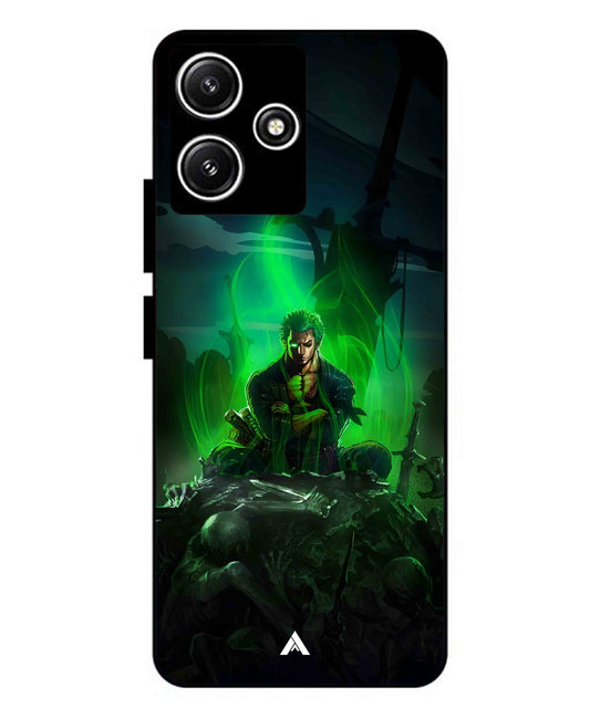 Onepiece Zoro 02 Anime Metal Back Cover Phone Case for Xiaomi Redmi 12 5G