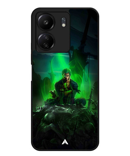 Onepiece Zoro 02 Anime Metal Back Cover Phone Case for Xiaomi Redmi 13C 4G