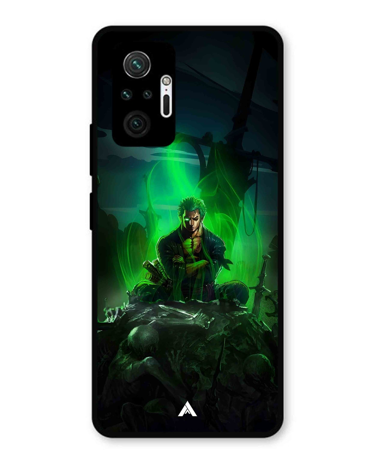 Onepiece Zoro 02 Anime Metal Back Cover Phone Case for Xiaomi Redmi Note 10 Pro Plus