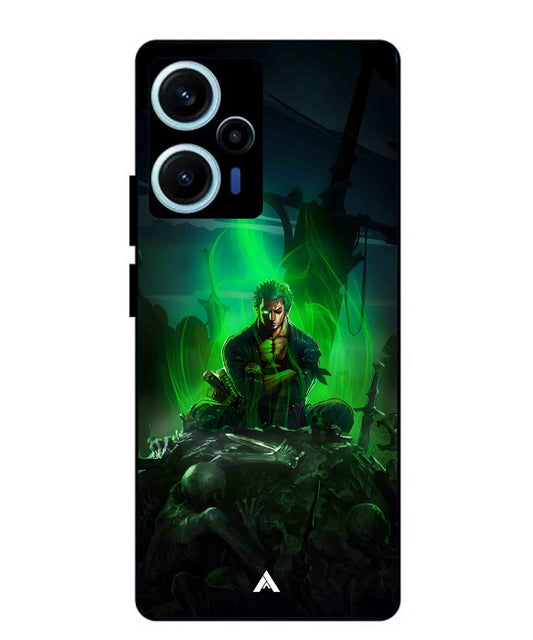 Onepiece Zoro 02 Anime Metal Back Cover Phone Case for Xiaomi Redmi Note 12 Turbo