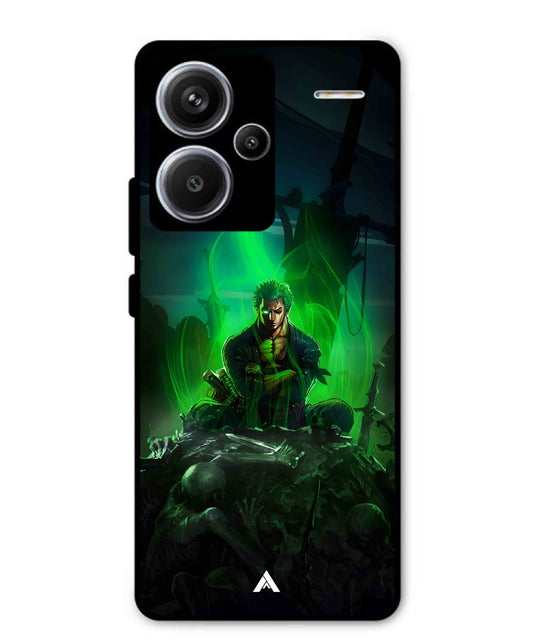 Onepiece Zoro 02 Anime Metal Back Cover Phone Case for Xiaomi Redmi Note 13 Pro Plus