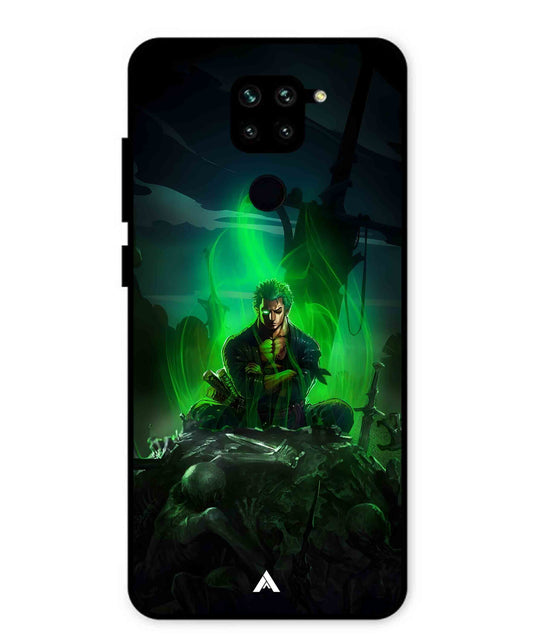 Onepiece Zoro 02 Anime Metal Back Cover Phone Case for Xiaomi Redmi Note 9