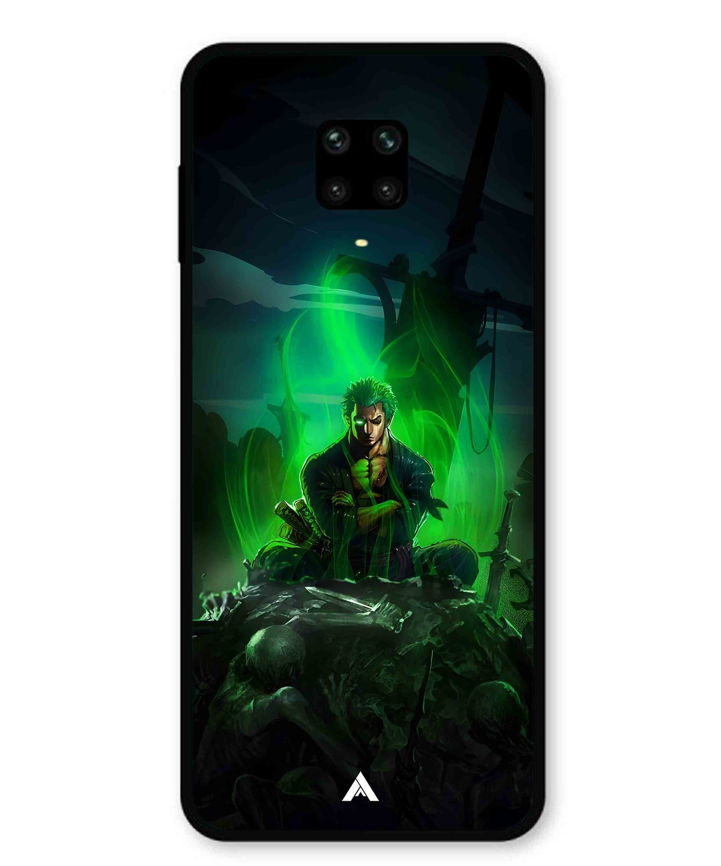 Onepiece Zoro 02 Anime Metal Back Cover Phone Case for Xiaomi Redmi Note 9 Pro Max