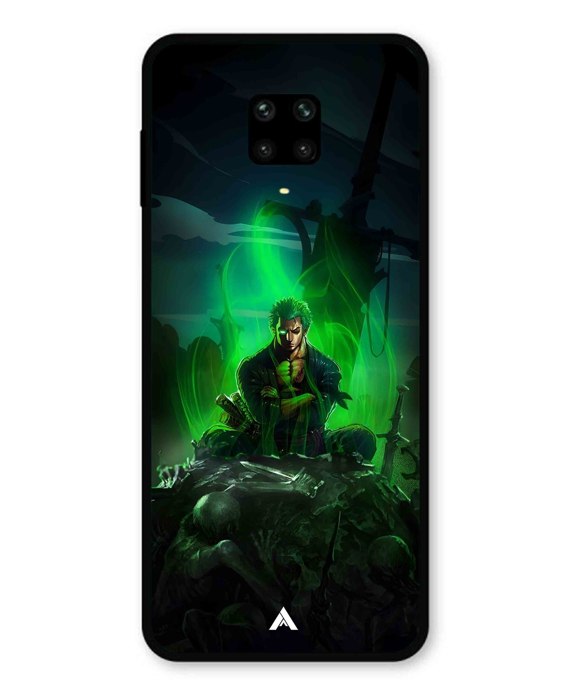 Onepiece Zoro 02 Anime Metal Back Cover Phone Case for Xiaomi Redmi Note 9 Pro Max