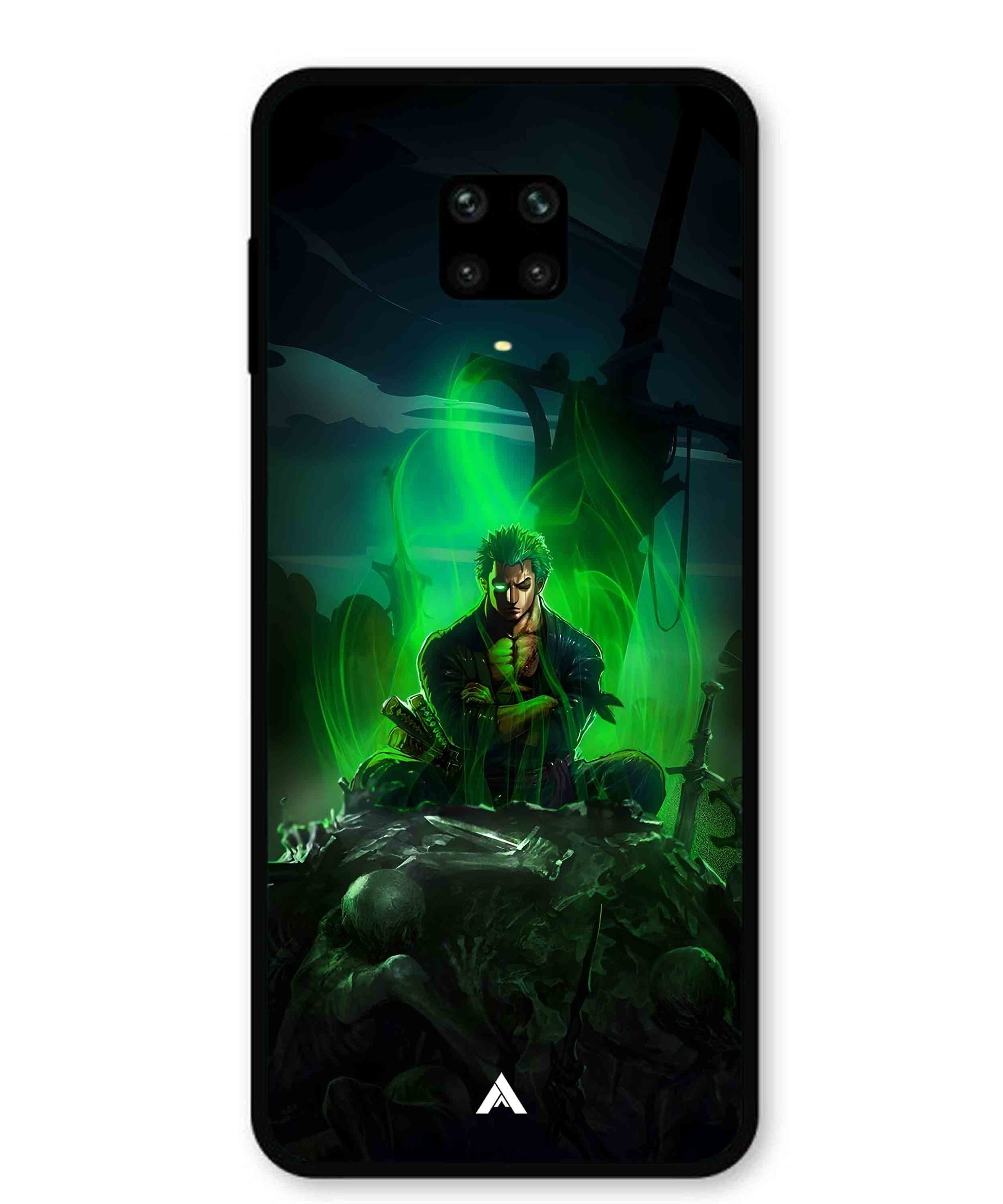 Onepiece Zoro 02 Anime Metal Back Cover Phone Case for Xiaomi Redmi Note 9 Pro