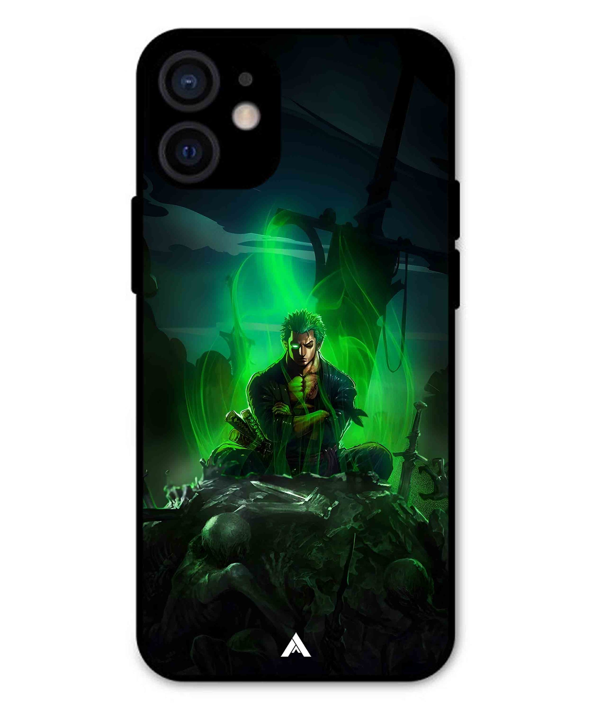 Onepiece Zoro 02 Anime Metal Back Cover Phone Case for iPhone 13 Mini