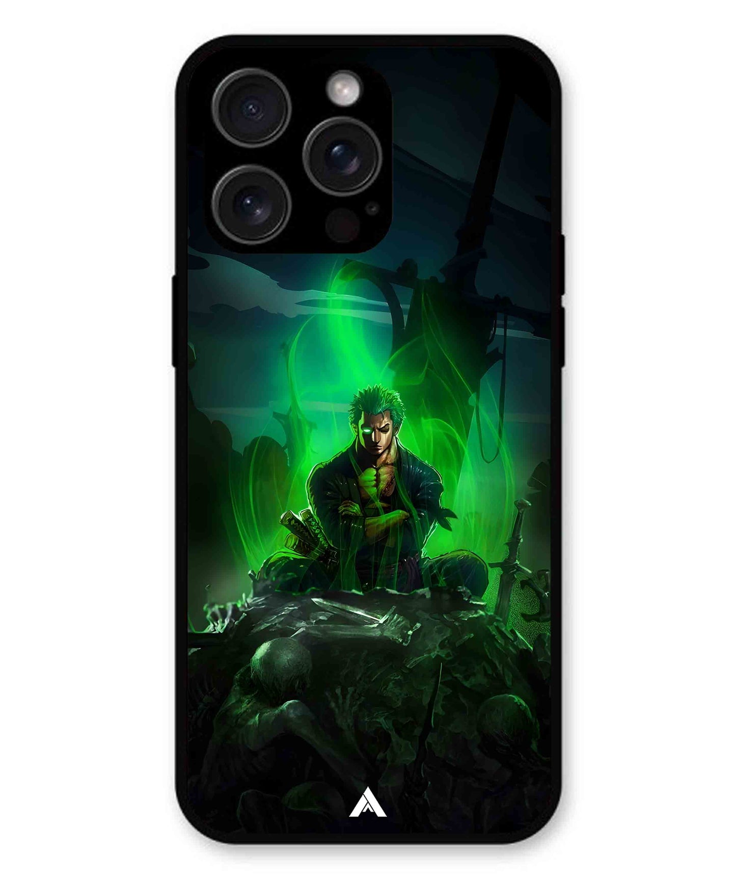 Onepiece Zoro 02 Anime Metal Back Cover Phone Case for iPhone 13 Pro Max