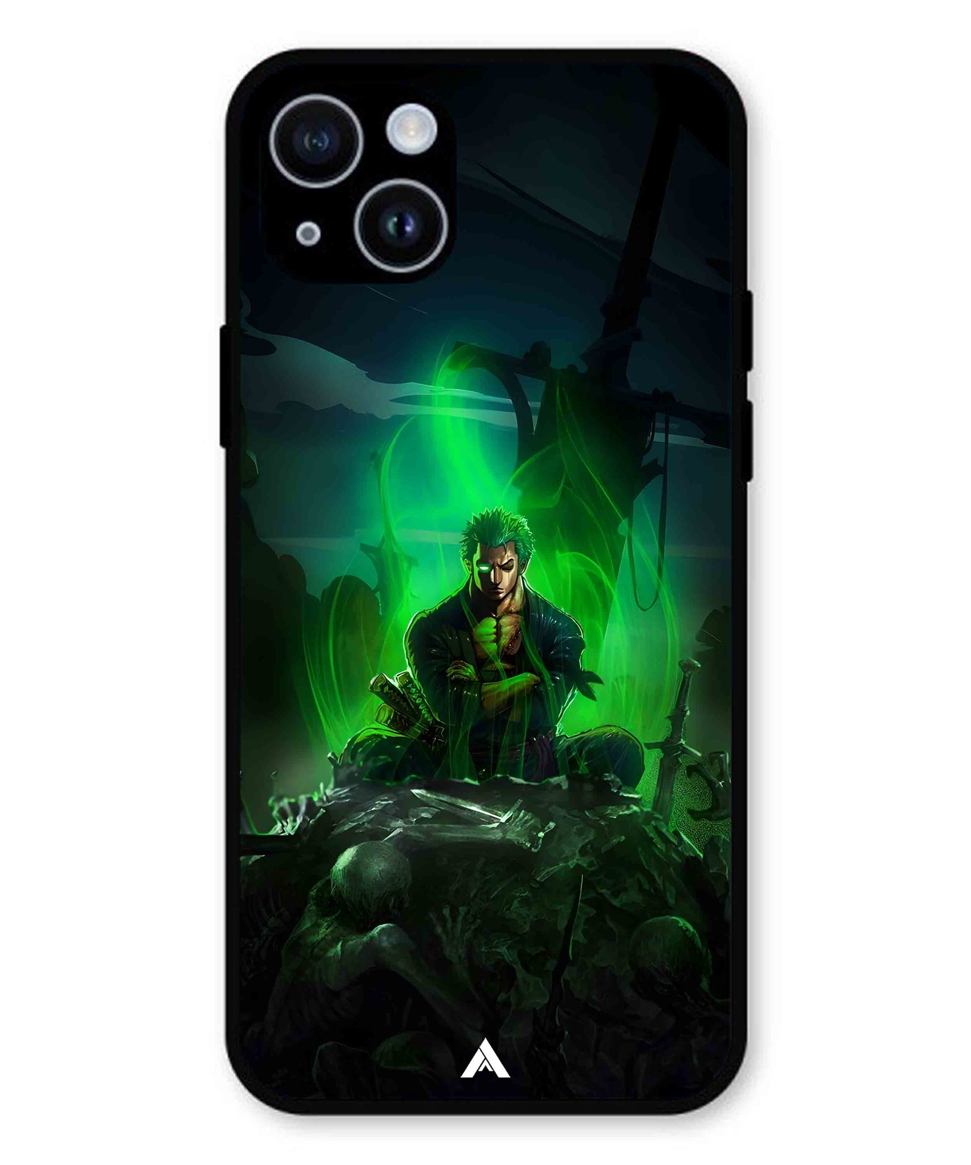 Onepiece Zoro 02 Anime Metal Back Cover Phone Case for iPhone 15 Plus