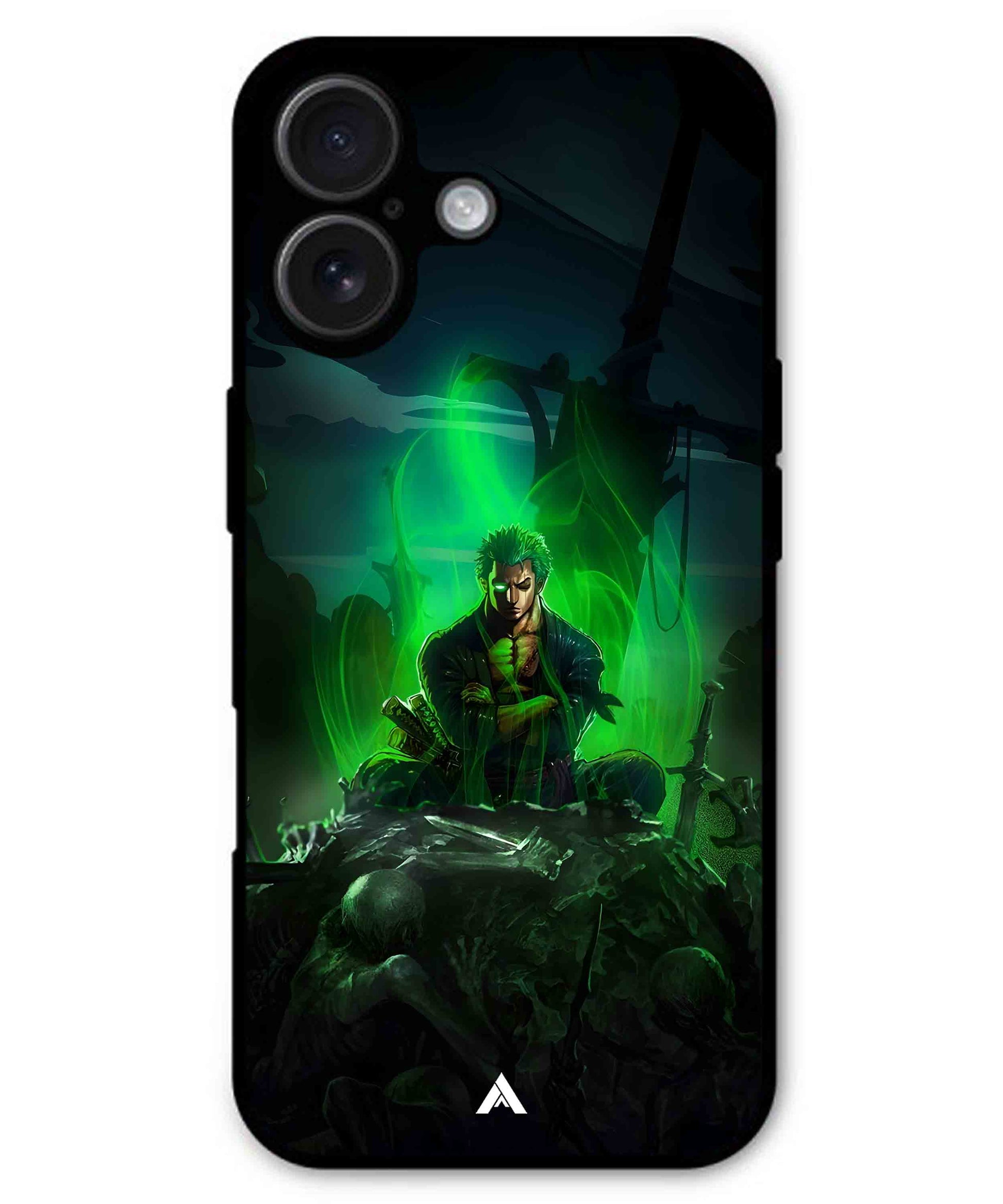 Onepiece Zoro 02 Anime Metal Back Cover Phone Case for iPhone 16